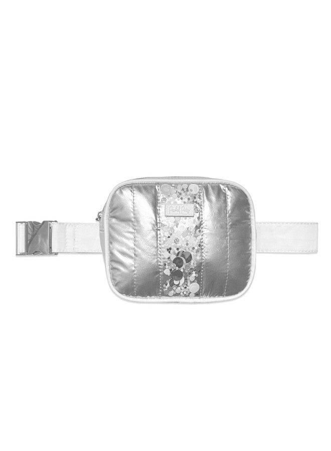 Packed Party Confetti-Filled 7.5" Silver Belt Bag - Image 1